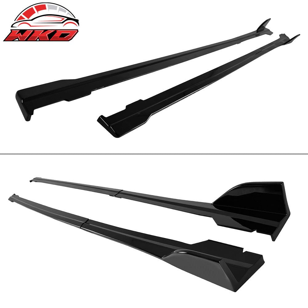 Fits 22-25 Subaru WRX Front Bumper Lip + Side Skirts + Rear Aprons Gloss Black