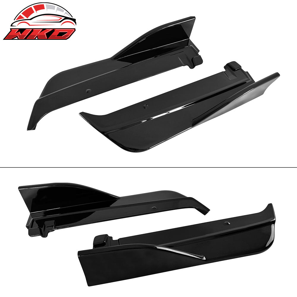 Fits 22-25 Subaru WRX Front Bumper Lip + Side Skirts + Rear Aprons Gloss Black