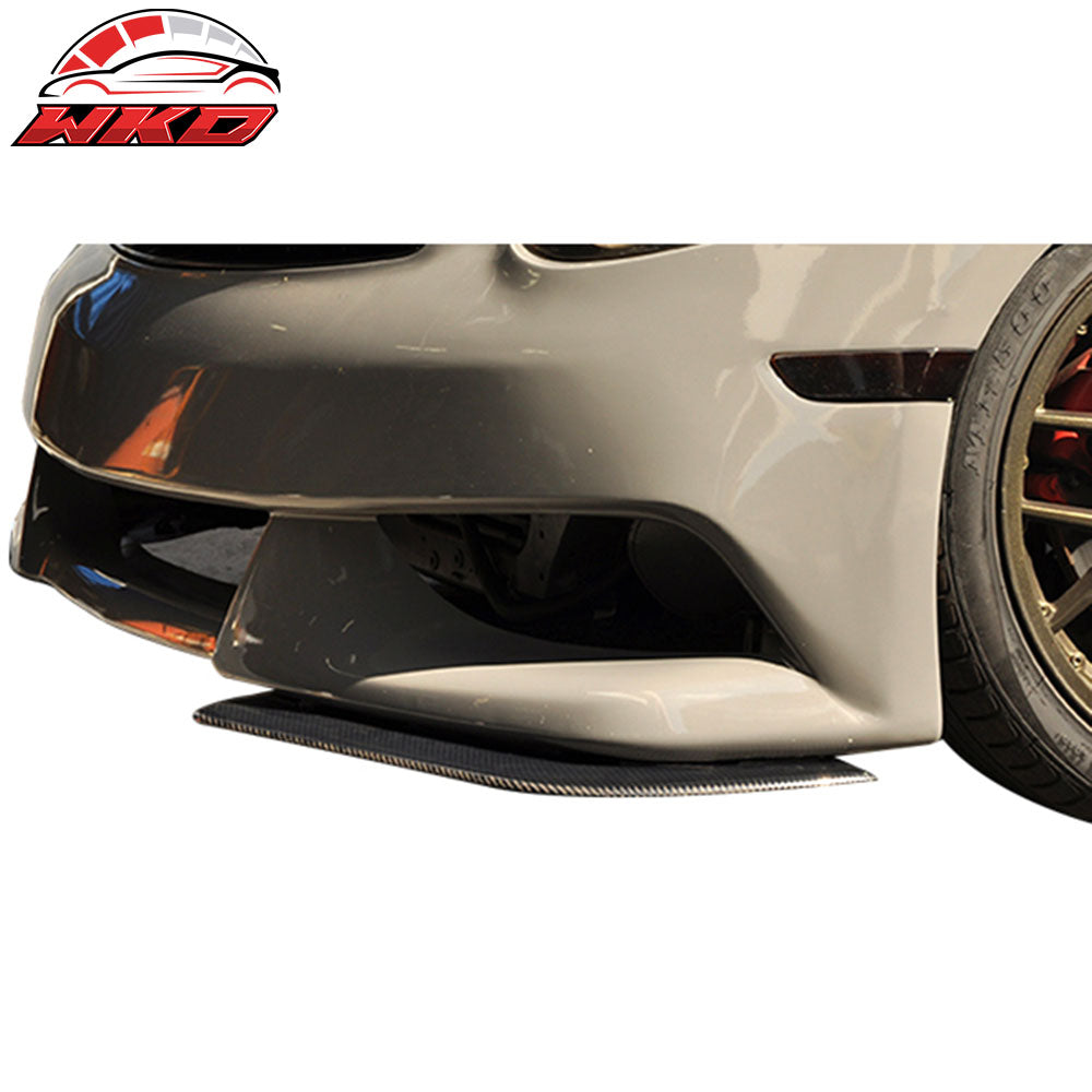 Universal Front Bumper Lip Splitter 2 Piece Set Carbon Fiber