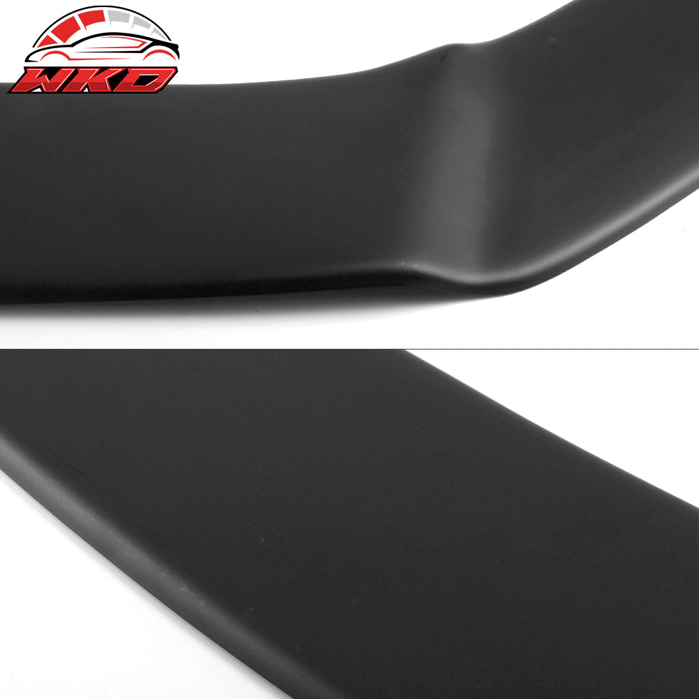 Fits 18-19 Toyota C-HR CHR Matte BlacK PP Front Bumper Lip + Blue Splitter Rods