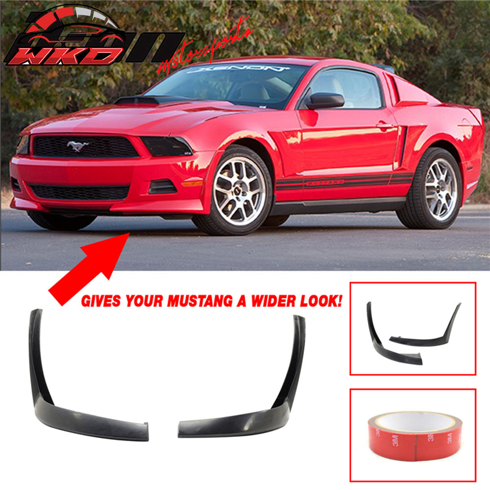 10-12 Ford Mustang V6 XE Style 2PCS Front Bumper Lip Splitters Spoiler PU | Wholesale