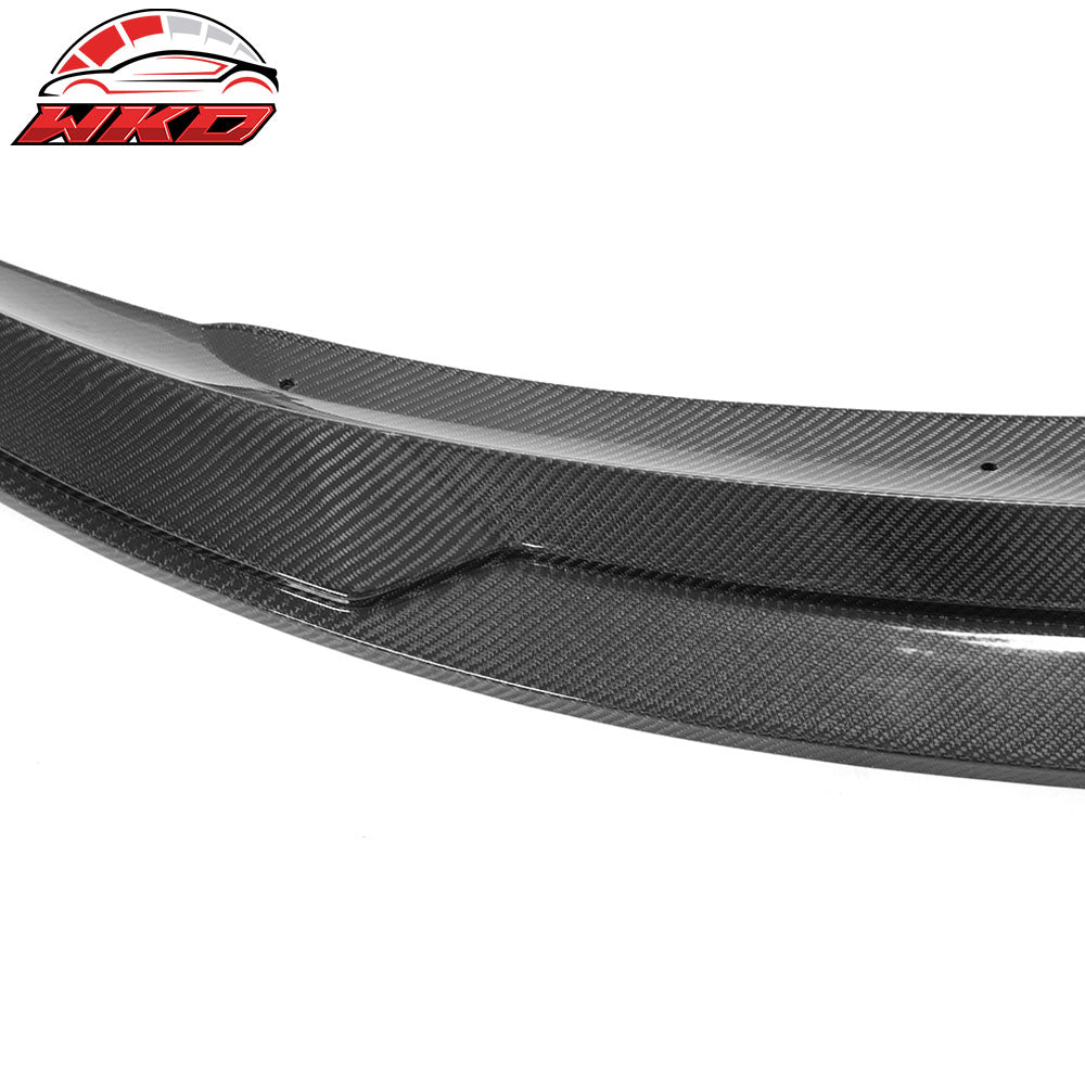 Fits 20-25 Tesla Y IKON Style Front Bumper Lip Spoiler Real Carbon Fiber