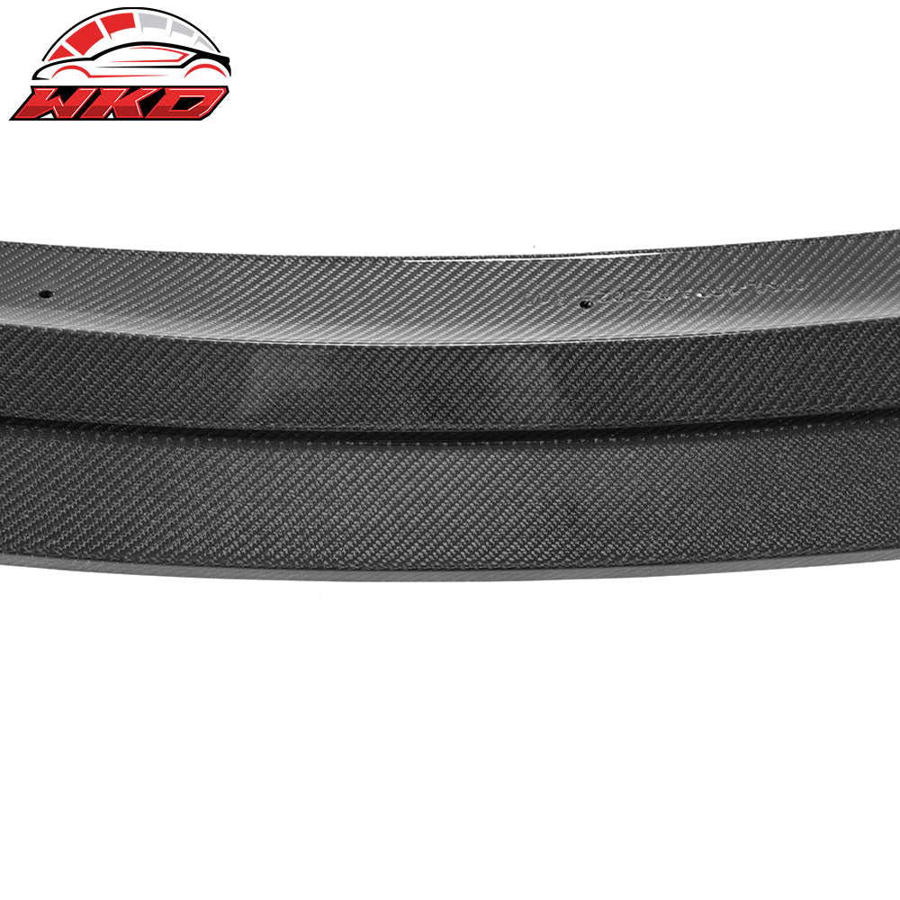 Fits 20-25 Tesla Y IKON Style Front Bumper Lip Spoiler Real Carbon Fiber