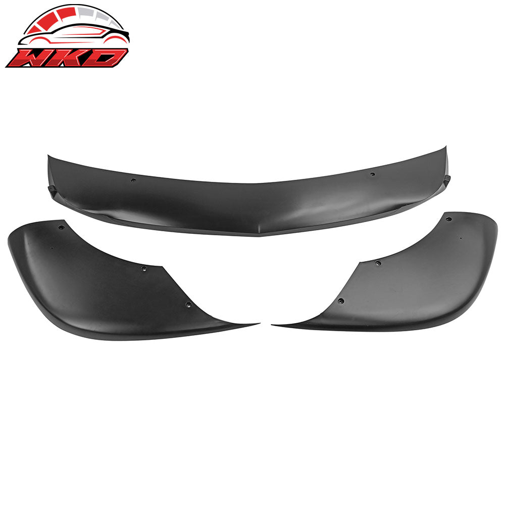 Fits 12-14 Benz W204 C Class GH Style 3PC Front Bumper Lip Spoiler Unpainted ABS