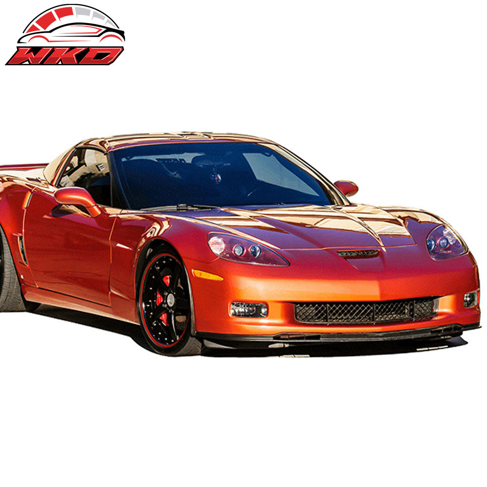 Fits 05-13 Chevy Corvette C6 Z06 OE Factory Style Front Bumper Lip Spoiler - PU