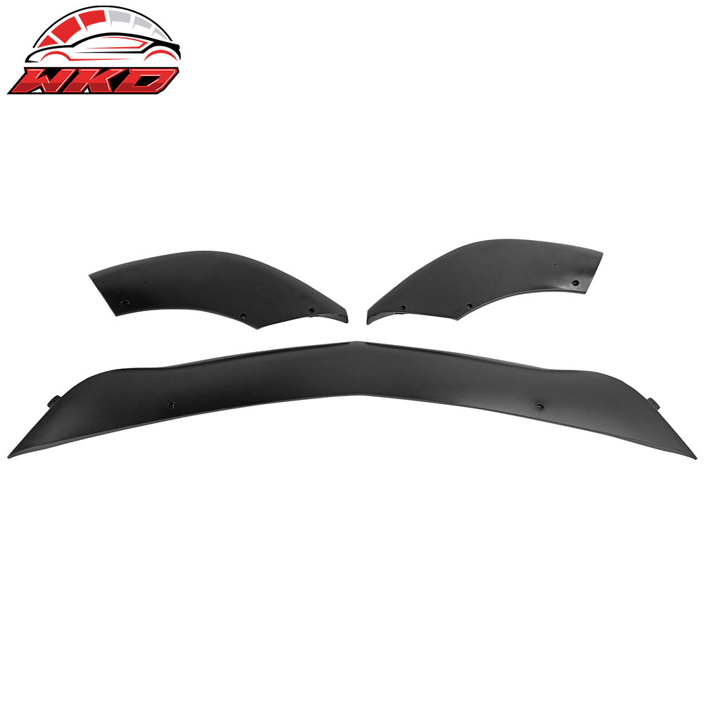 Fits 12-14 Benz W204 C Class GH Style Front Bumper Lip Spoiler Splitter ABS 3PCS