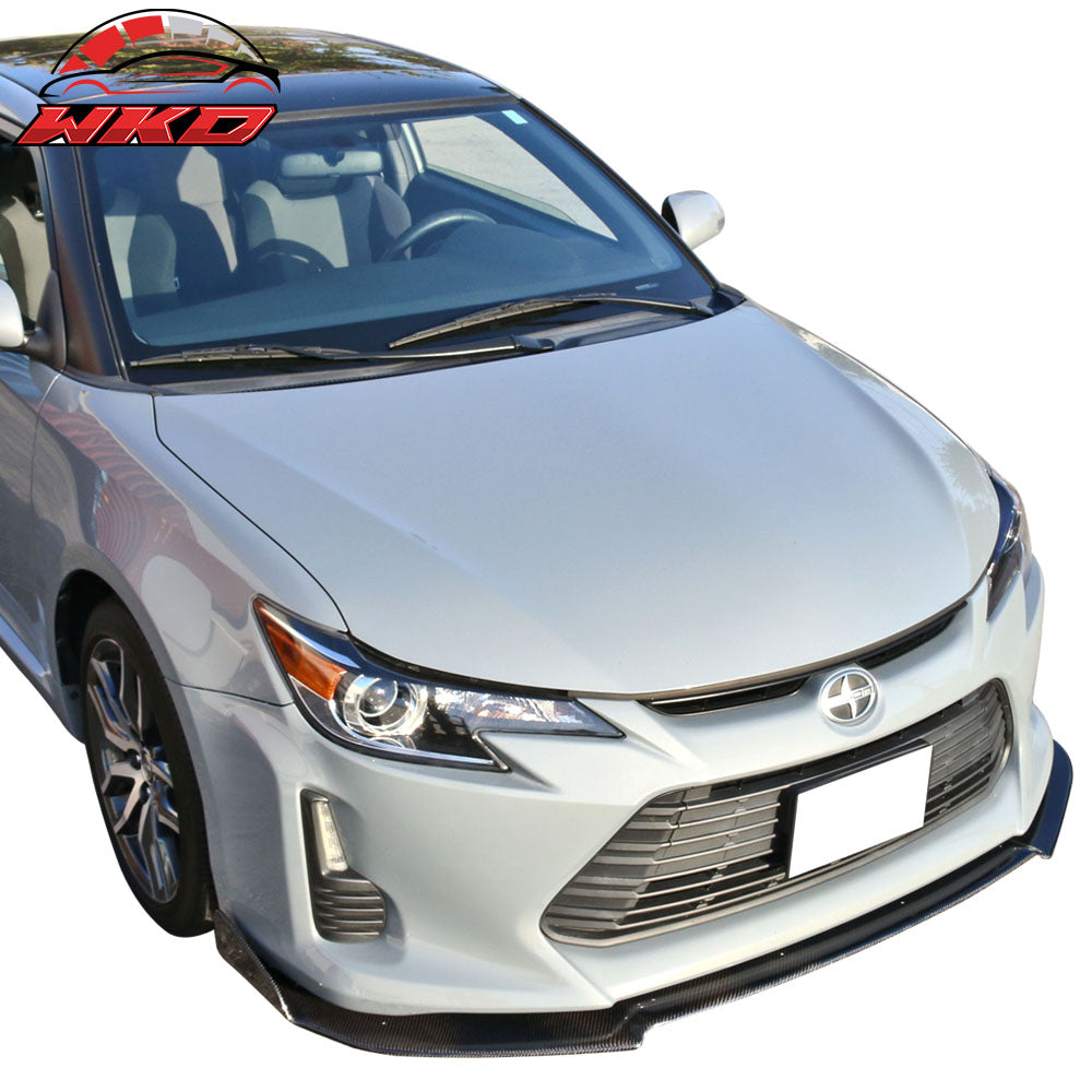 Fits 14-16 Scion tC V1 Style Front Bumper Lip Spoiler Splitter Carbon Fiber CF