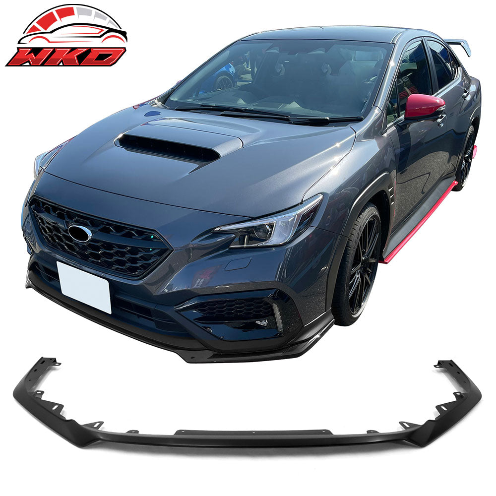 Fits 22-25 Subaru WRX STI Style Front Bumper Lip Spoiler Splitter Unpainted PP