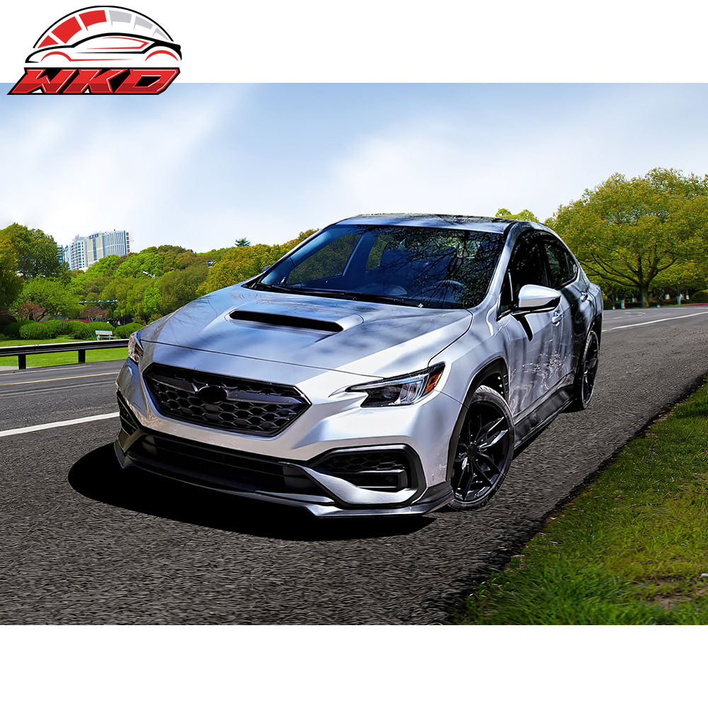 Fits 22-25 Subaru WRX STI Style Front Bumper Lip Spoiler Splitter Unpainted PP