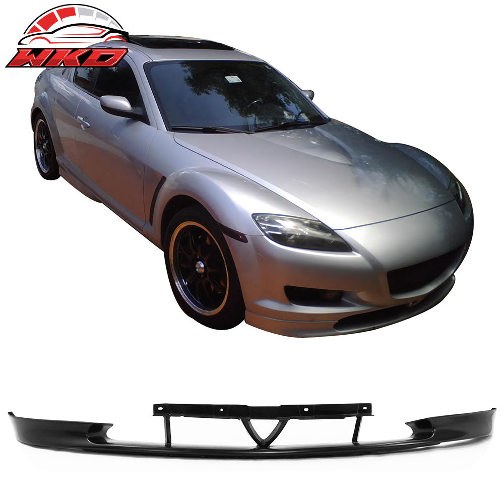 Fits 04-08 Mazda RX8 RX-8 OE Style Front Bumper Lip Spoiler Unpainted Black PU