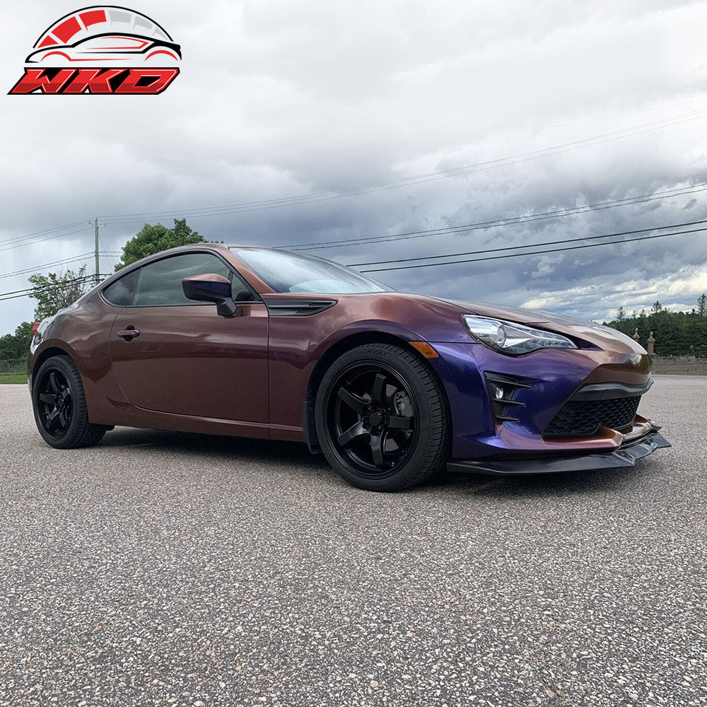Fits 17-20 Toyota 86 GTS Style PU Front Bumper Lip Bottom Spoiler Unpainted