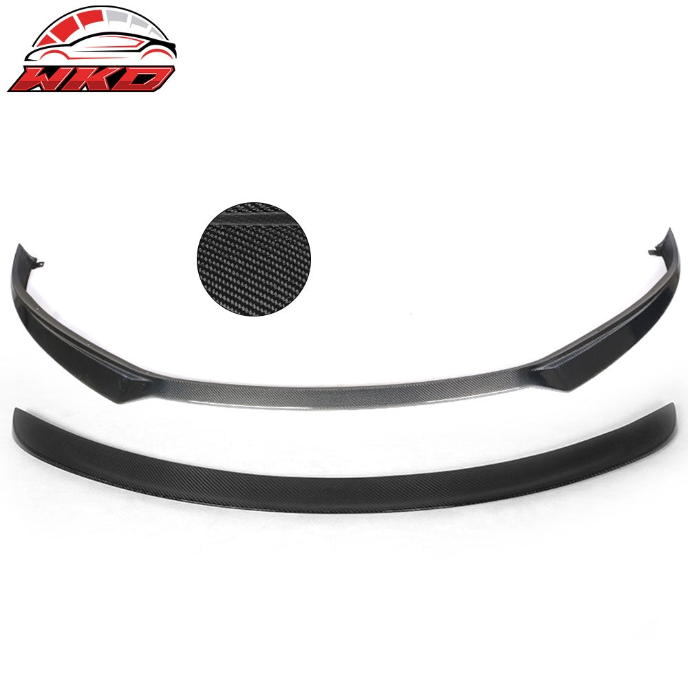 Fit 17-20 Tesla Model S IKON Style Front Bumper Lip + Trunk Spoiler Carbon Fiber | Wholesale