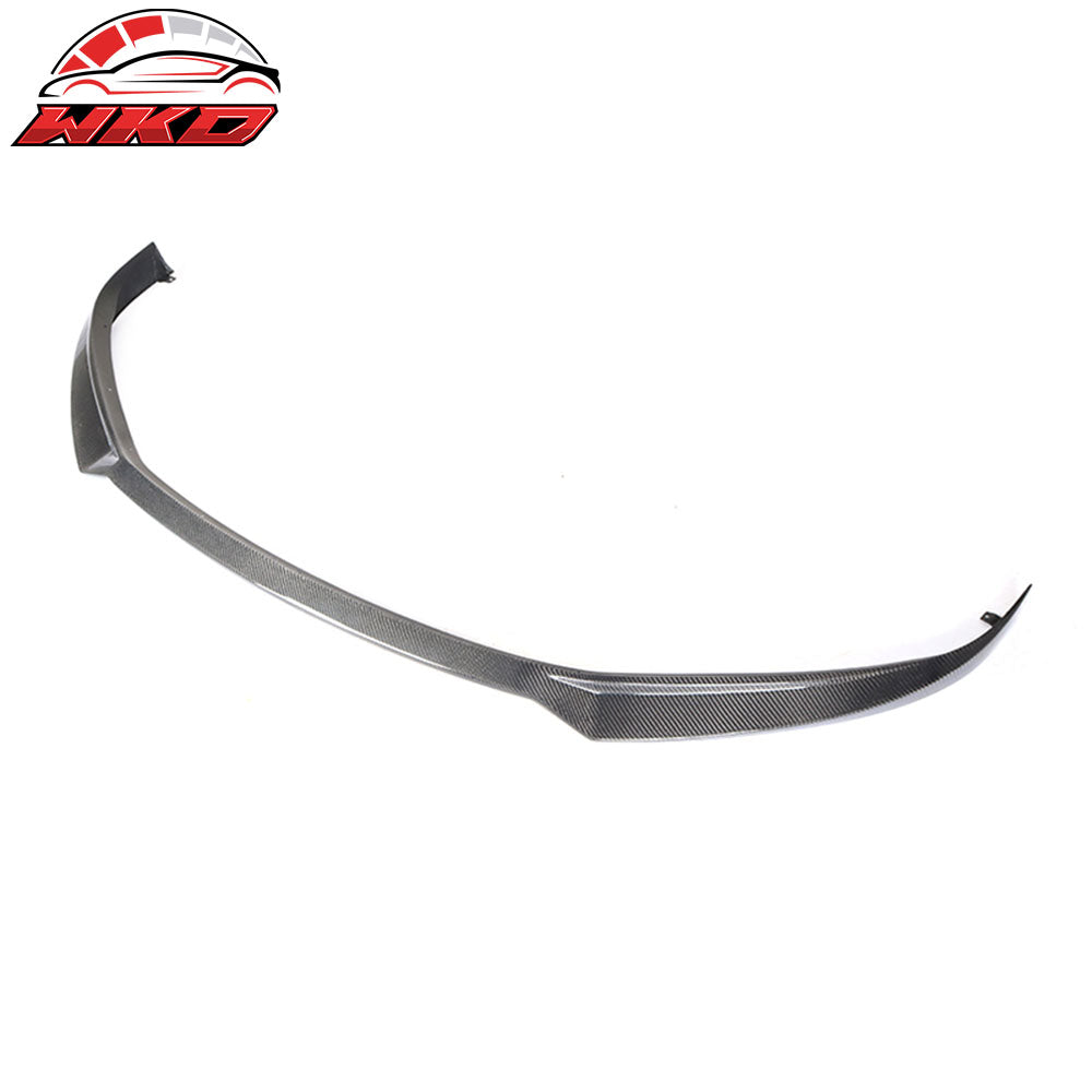 Fit 17-20 Tesla Model S IKON Style Front Bumper Lip + Trunk Spoiler Carbon Fiber