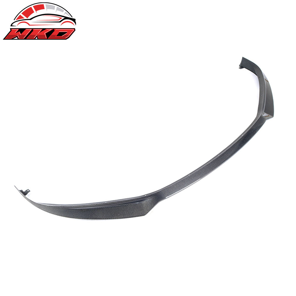 Fit 17-20 Tesla Model S IKON Style Front Bumper Lip + Trunk Spoiler Carbon Fiber