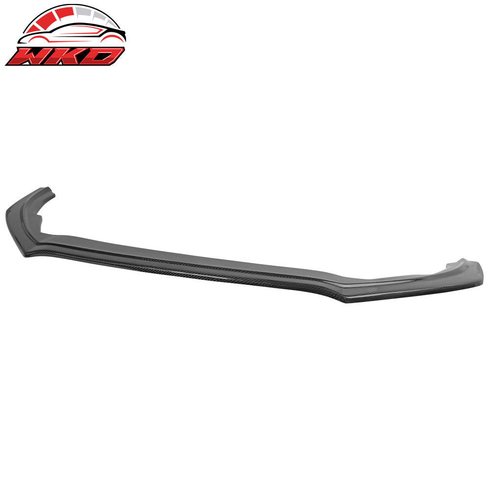 Fits 18-20 Ford Focus Hatchback V Style Front Bumper Lip - Real Carbon Fiber