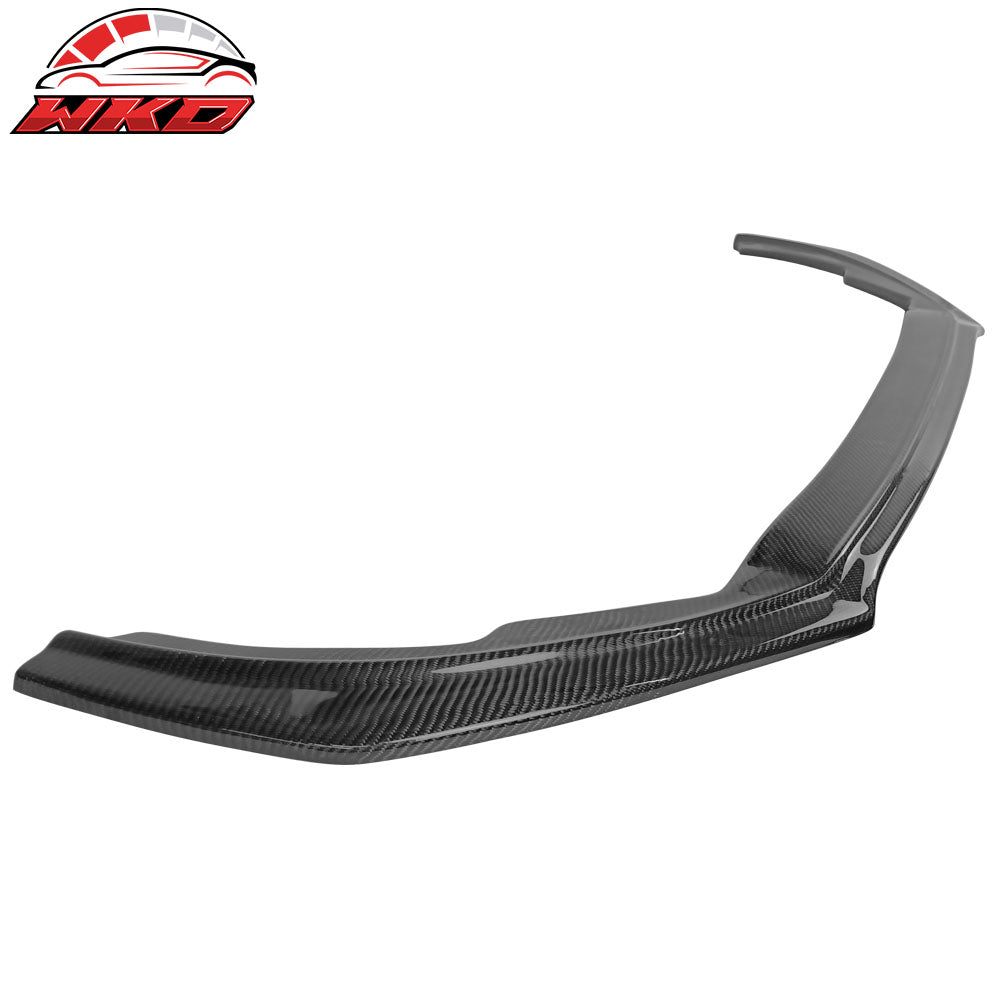 Fits 18-20 Ford Focus Hatchback V Style Front Bumper Lip - Real Carbon Fiber