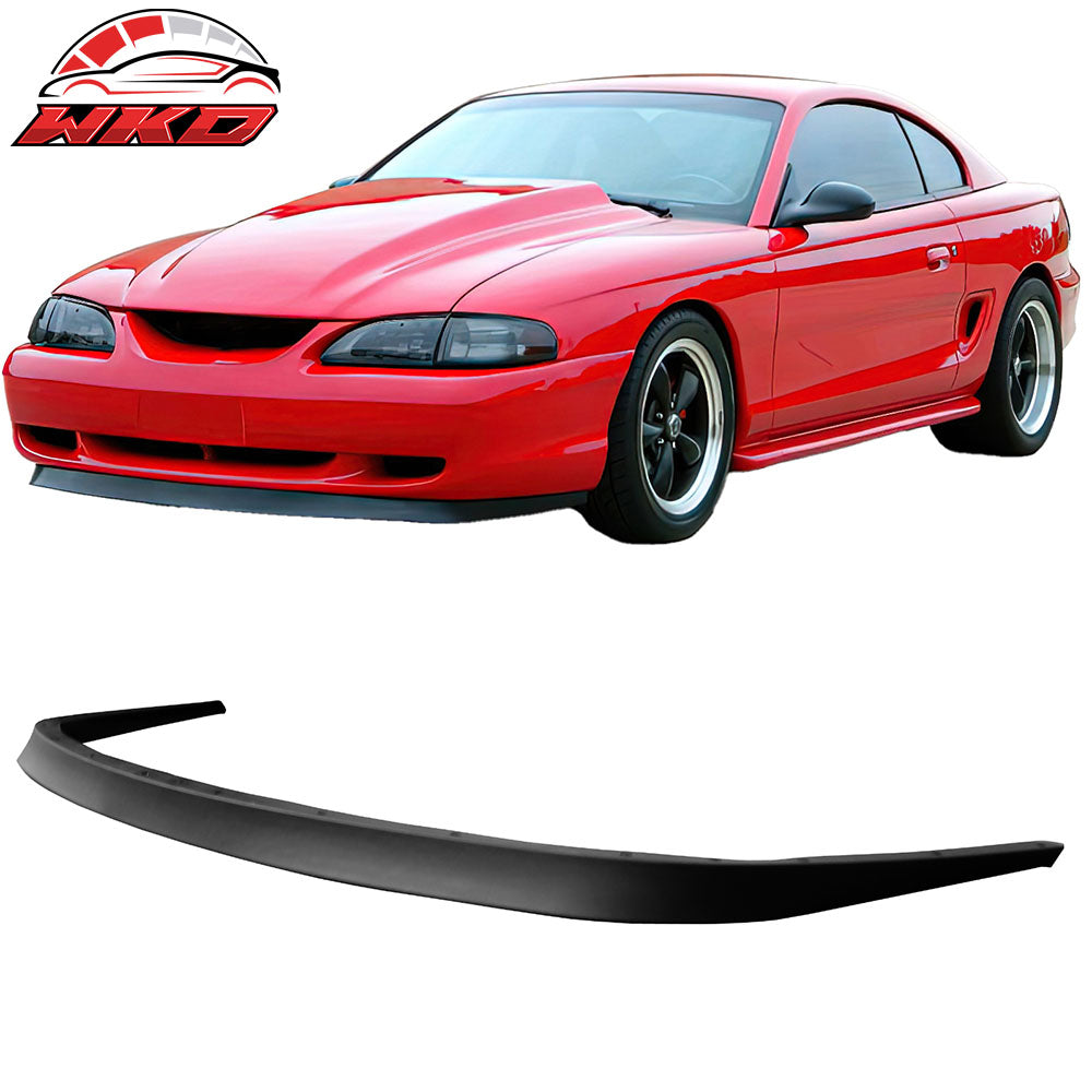 Fits 94-98 Ford Mustang Front Bumper Lip Spoiler Splitter Kit Unpainted Black PU