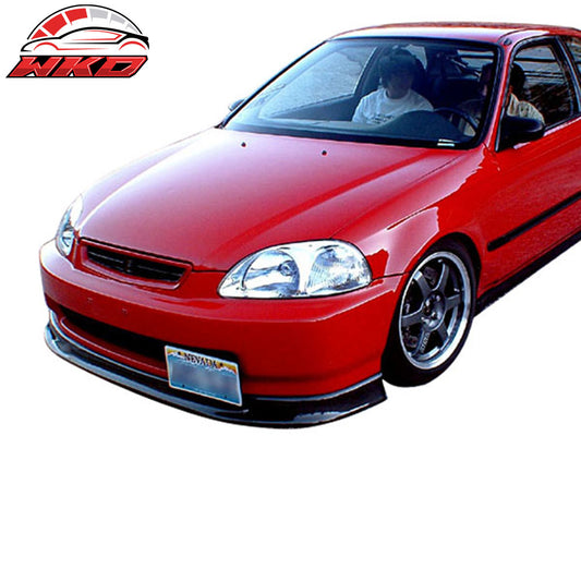 Wholesale 1996-1998 Honda Civic Front Lip Spoiler Mugen Style Unpainted Black PP - Bulk Orders & Dealer Pricing Available