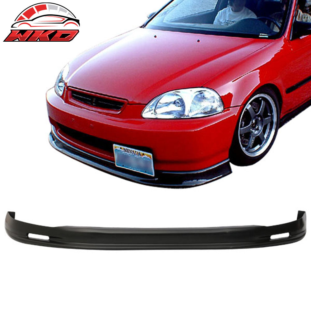 Fits 96-98 Honda Civic EK Mugen Style Front Bumper Lip Chin Spoiler Unpainted PP