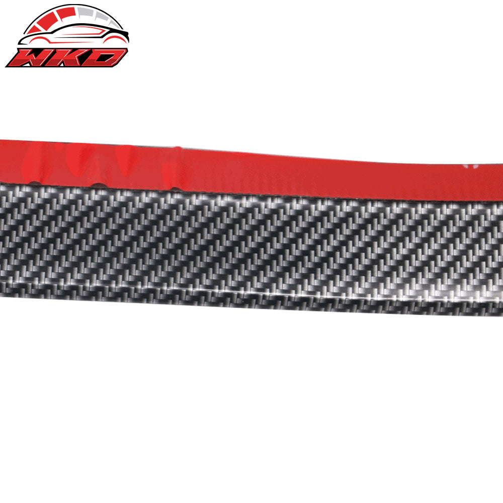 Universal Fitment Carbon Fiber Print Adhesive Strips Front bumper Lip 98 Inch