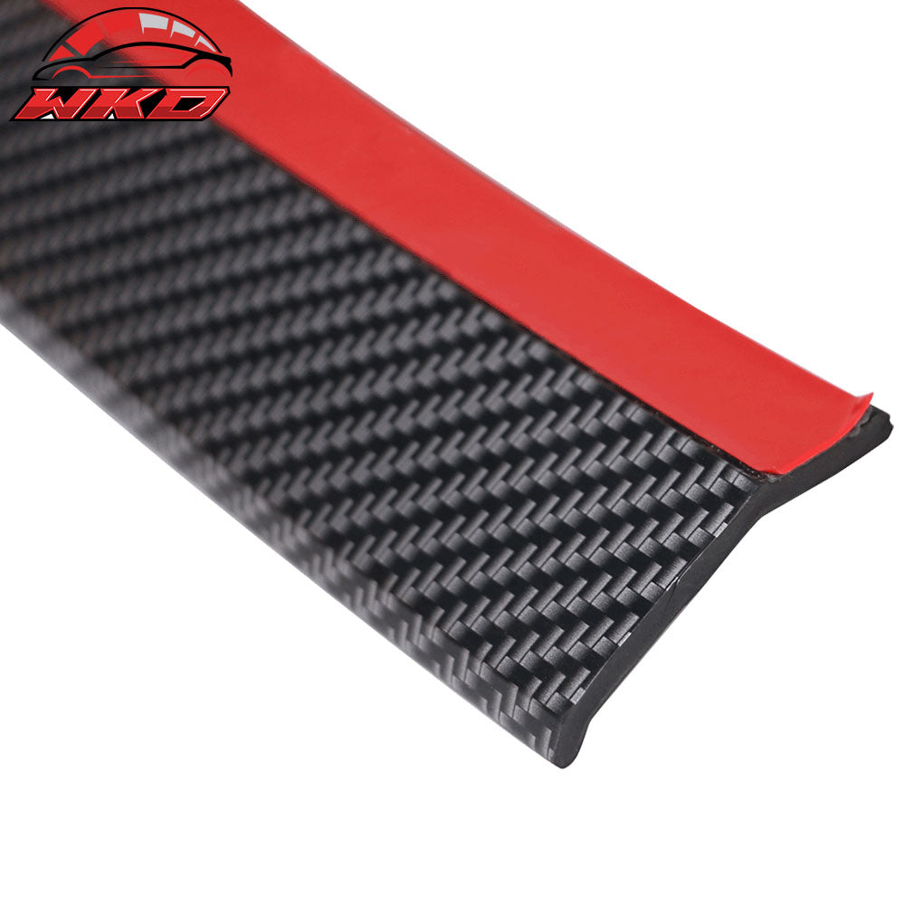 Universal Fitment Carbon Fiber Print Adhesive Strips Front bumper Lip 98 Inch