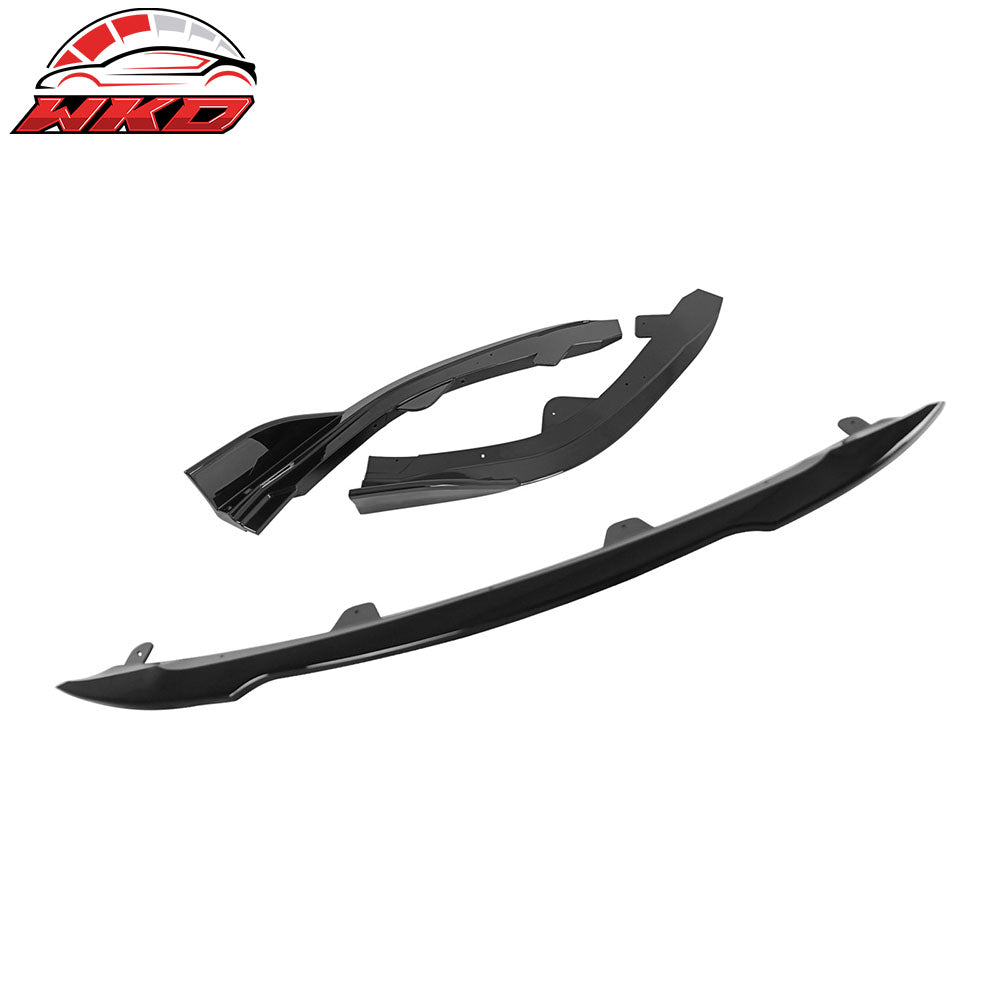Fits 22-25 Toyota Corolla Auris E210 Hatchback 3PCS Front Bumper Lip Gloss Black