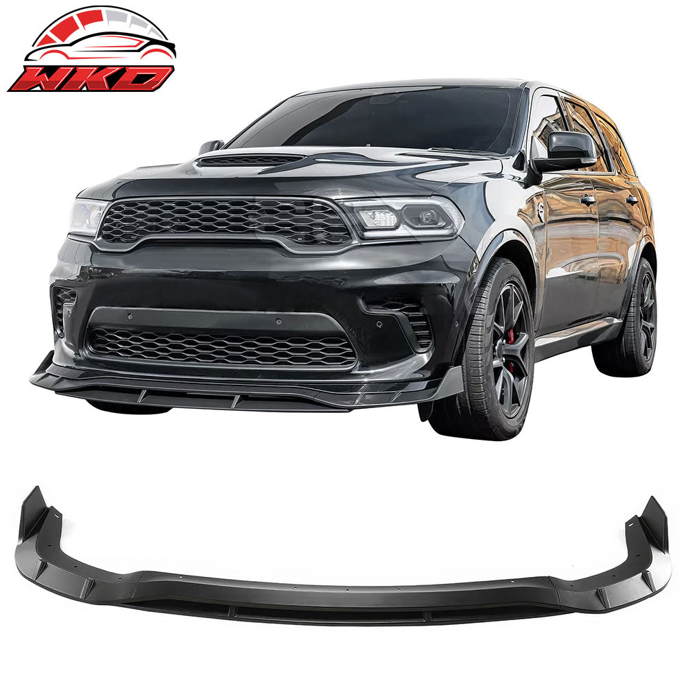 Fits 21-25 Dodge Durango Front Bumper Lip Matte Black 5PC Spoiler Chin Splitter