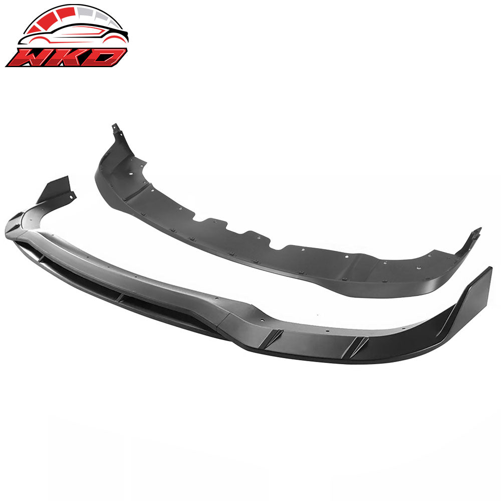 Fits 21-25 Dodge Durango Front Bumper Lip Matte Black 5PC Spoiler Chin Splitter