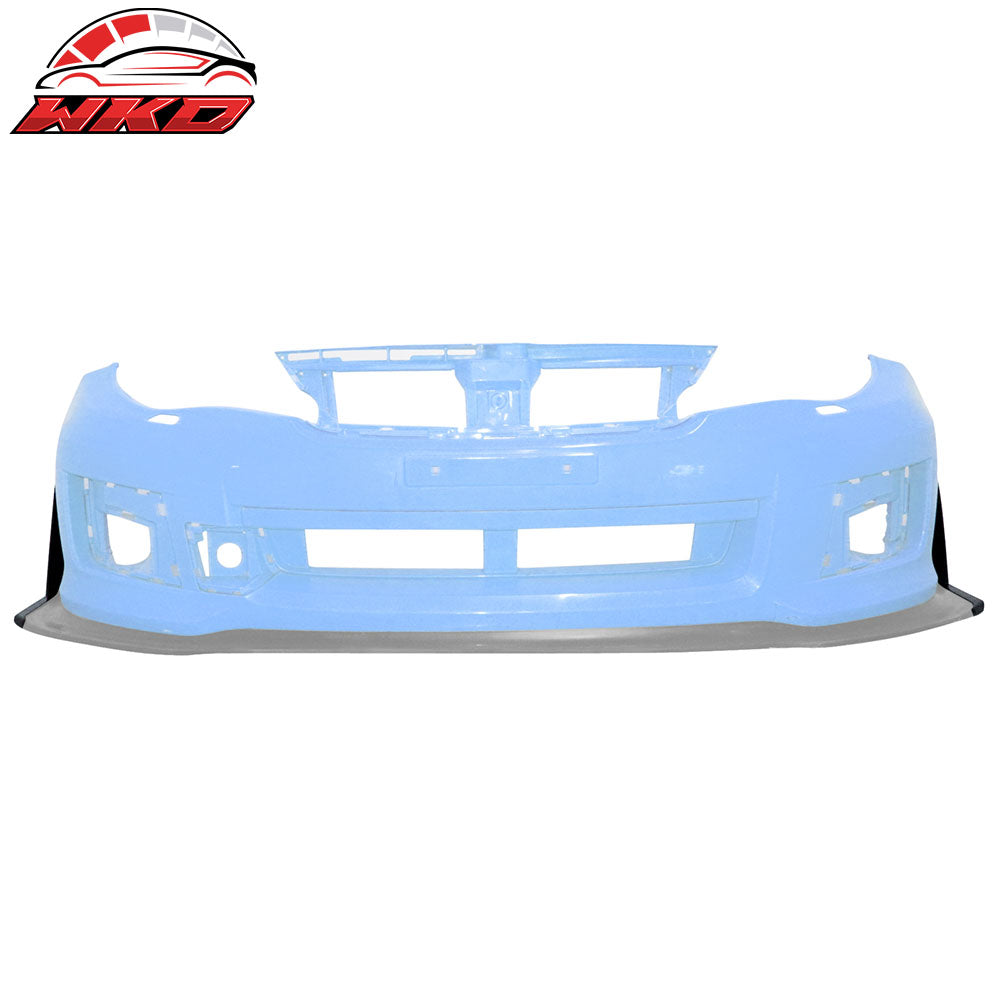 Fits 11-14 Subaru WRX STI Front Bumper Splitters Winglets Ikon V6 Style PU 2PCS