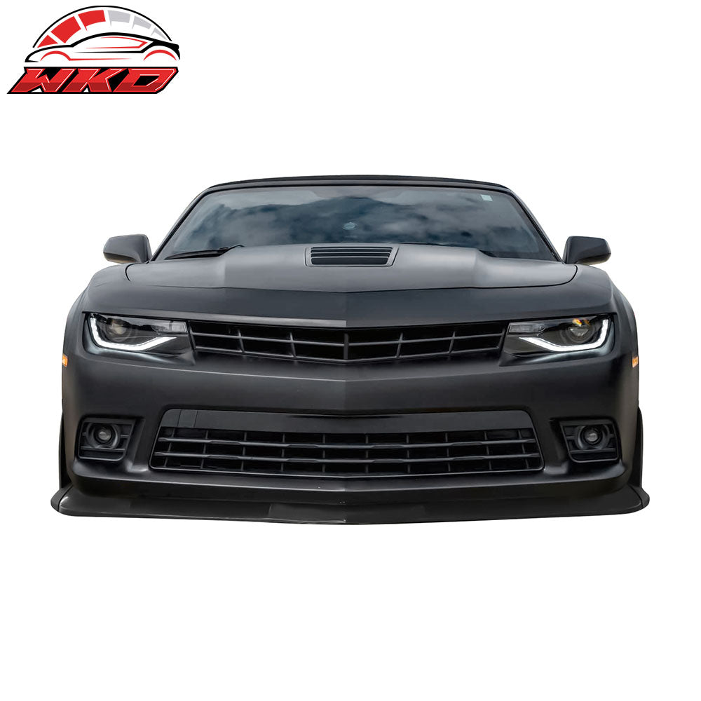 Fits 14-15 Chevrolet Camaro SS Front Bumper Winglets 1LE Style PU Side Spoiler