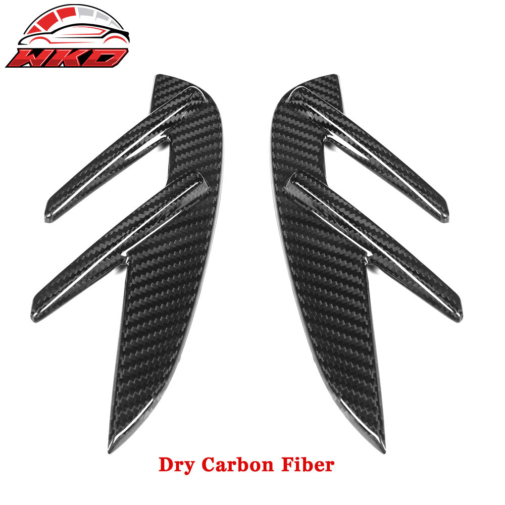 Fits 21-23 BMW G82 G83 M4 2PCS Front Fender Side Vents OE Style Dry Carbon Fiber