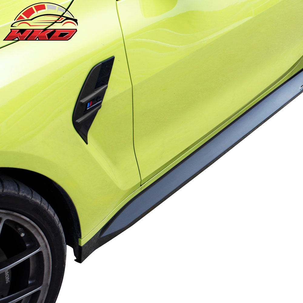 Fits 21-23 BMW G82 G83 M4 2PCS Front Fender Side Vents OE Style Dry Carbon Fiber