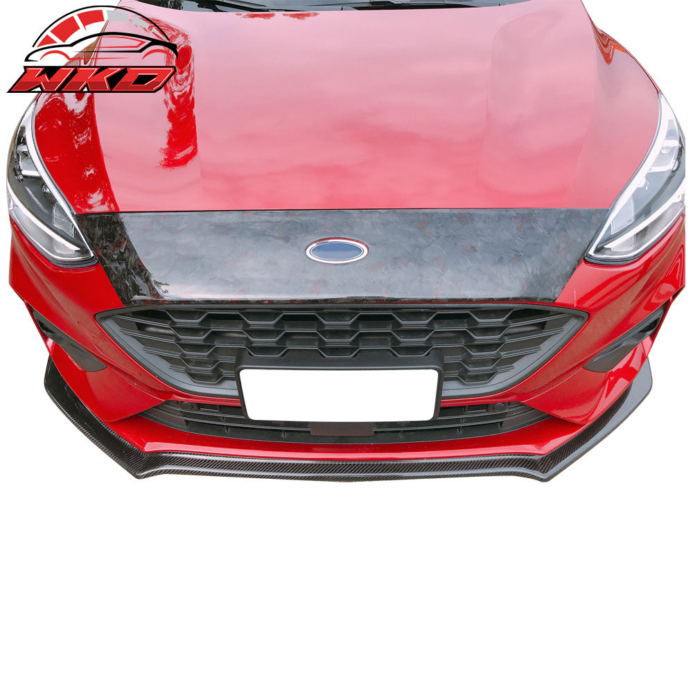 Fits 18-20 Ford Focus Hatchback Forged Carbon Fiber Front Grille Molding Trim