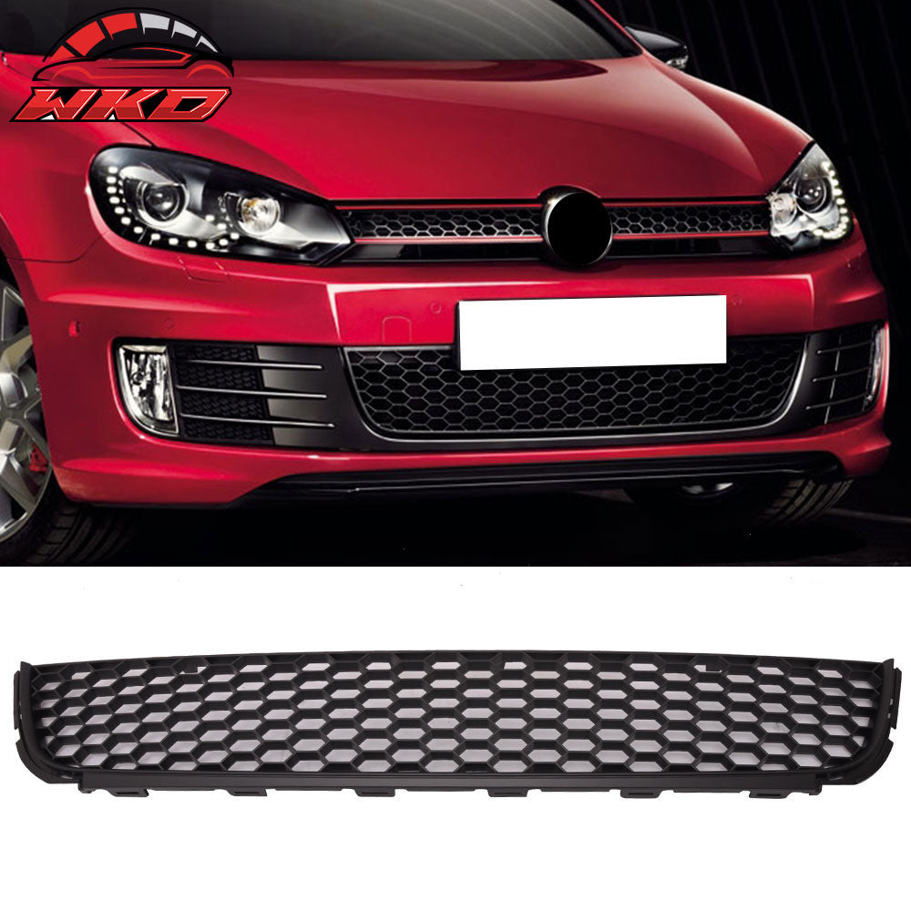 Fit 10-14 Volkswagen Golf Jetta MK6 Honeycomb Mesh Front Lower Bumper Grille ABS