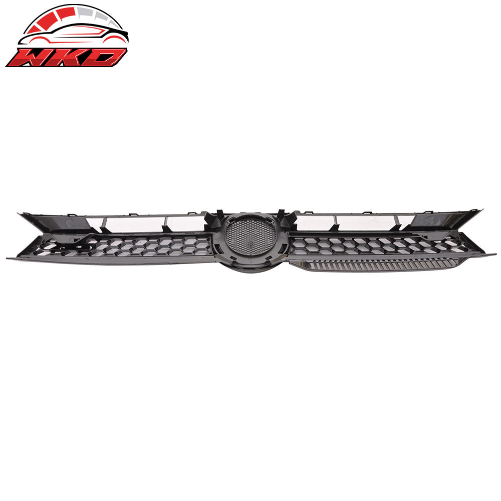 Fits 10-14 Golf MK6 Mesh GTI Style Black Red Front Grille Logo Base - ABS