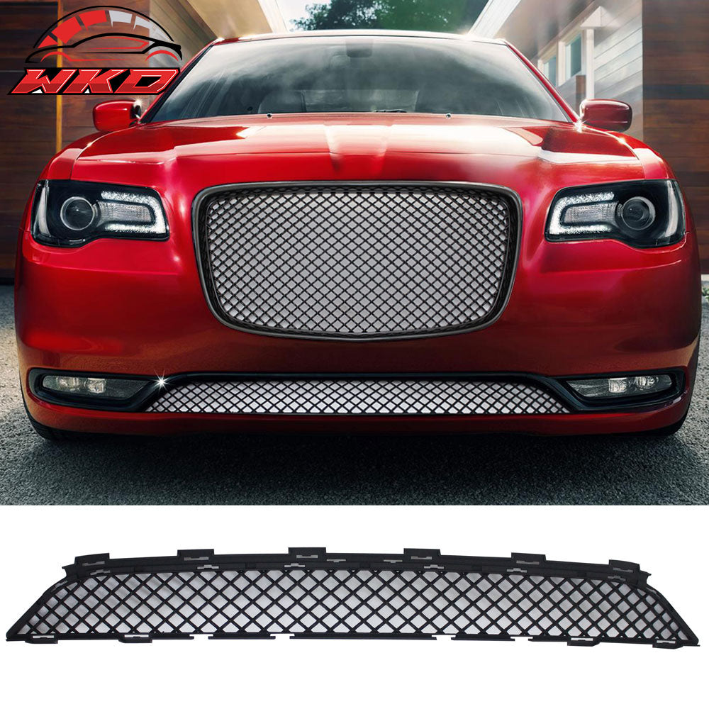 Fits 15-23 Chrysler 300 300C B Style Front Lower Grill Grille - Unpainted