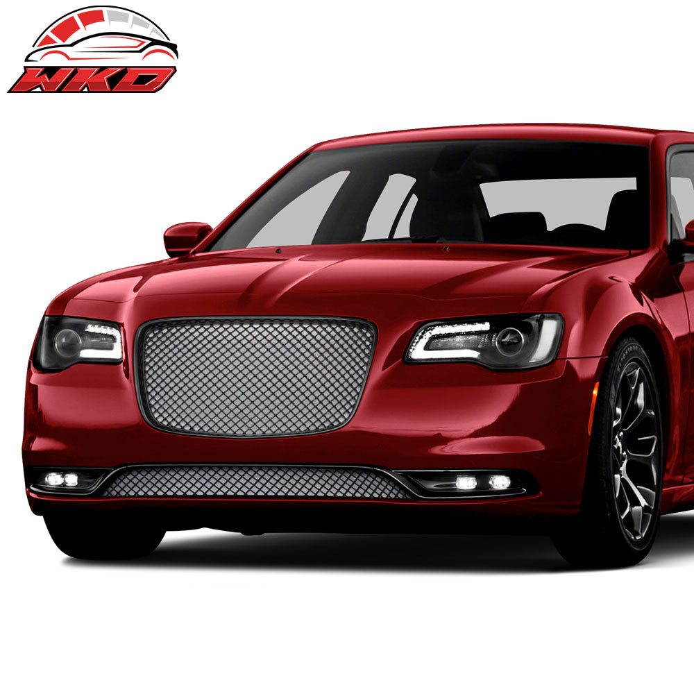 Fits 15-23 Chrysler 300 300C B Style Front Lower Grill Grille - Unpainted