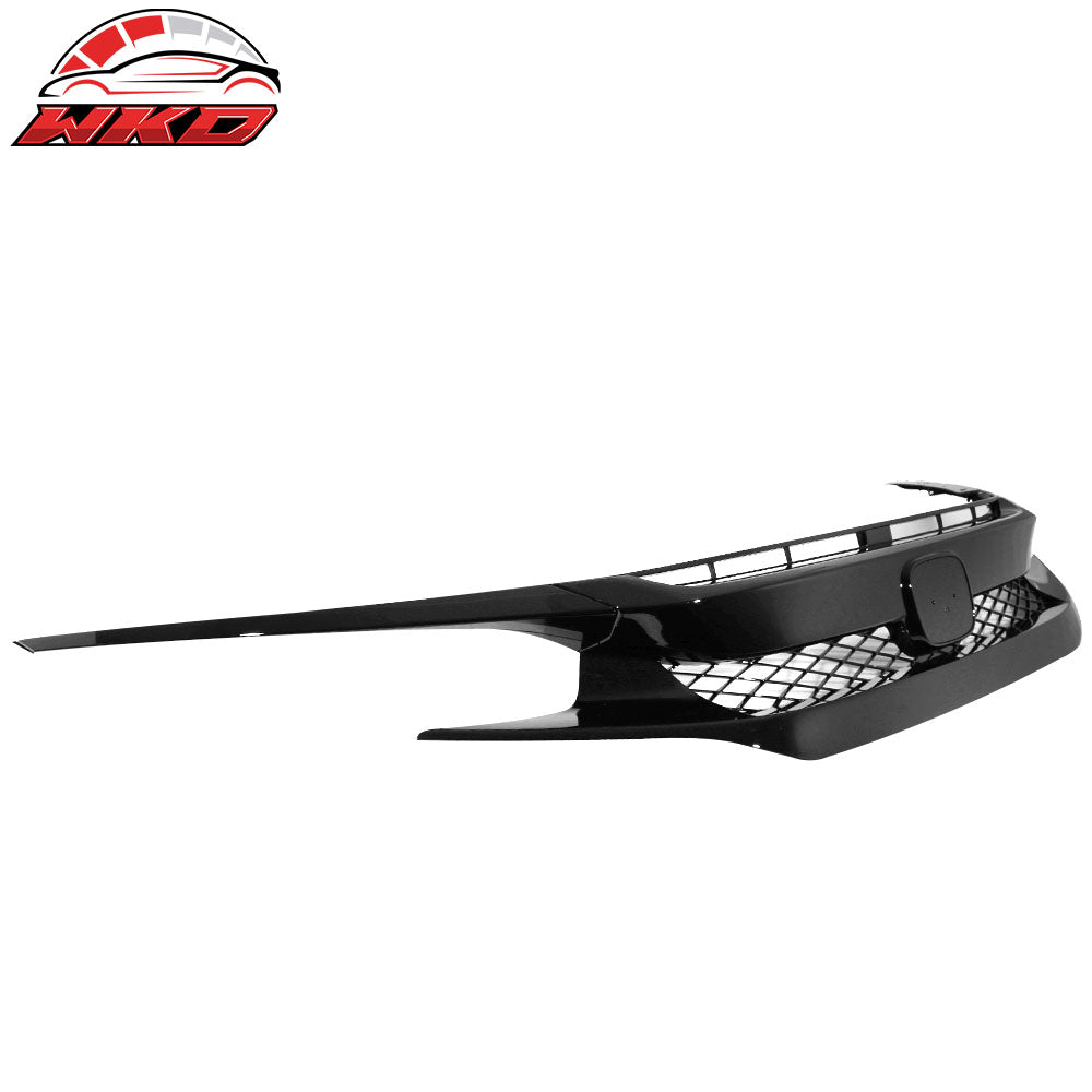 Fit 16-21 Honda Civic 10th Gen FK8 Type R T-R Style Front Grille ABS Gloss Black