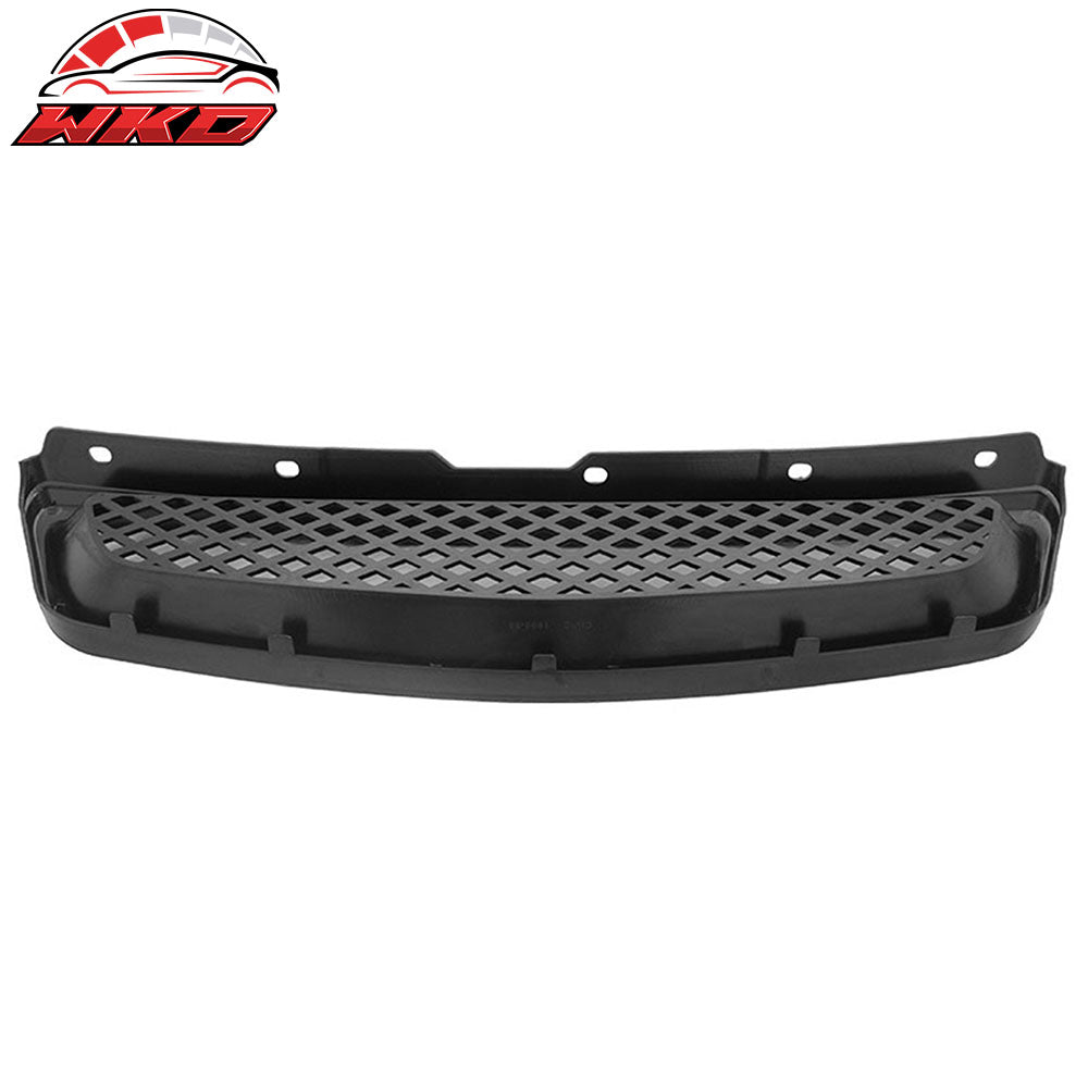 For 96-98 Honda Civic EJ EK Type R Front Hood Grille Mesh Upper Grill Black ABS