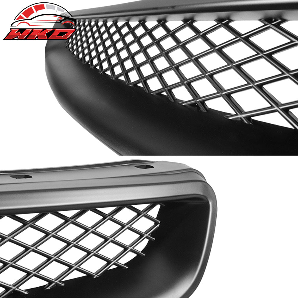 For 96-98 Honda Civic EJ EK Type R Front Hood Grille Mesh Upper Grill Black ABS