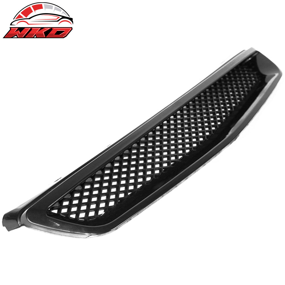 Fits 99-00 Honda Civic EK Type-R Style Front Bumper Hood Mesh Grille Grill ABS