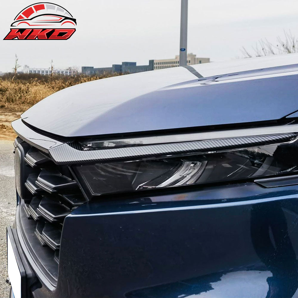 Fits 23-26 Honda CR-V 4-Door OE Front Grille Cover Trim ABS - Carbon Fiber Print