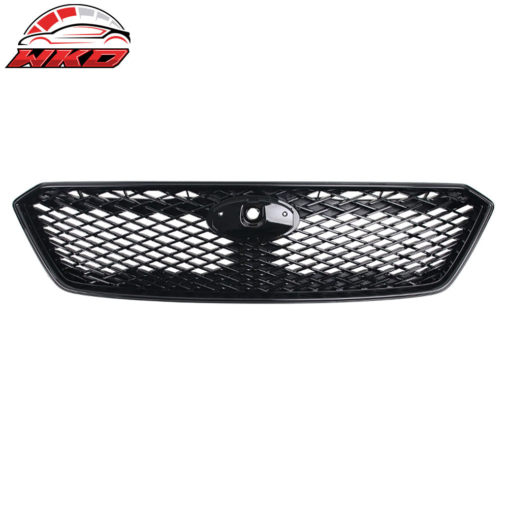 Fits 17-19 Subaru Impreza Sport Style Front Bumper Upper Grille Gloss Black ABS