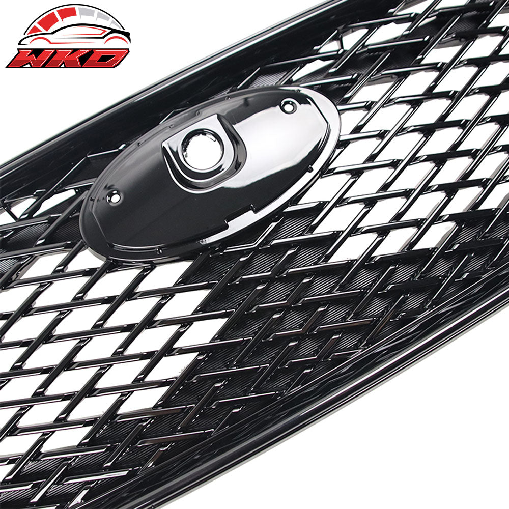 Fits 17-19 Subaru Impreza Sport Style Front Bumper Upper Grille Gloss Black ABS