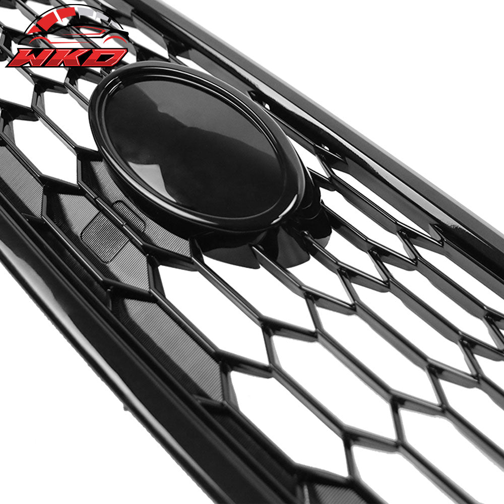 Fits 18-21 Subaru WRX STI JDM Style Front Bumper Upper Grille Gloss Black ABS