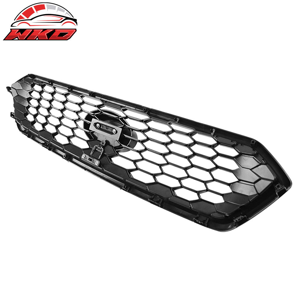 Fits 18-21 Subaru WRX STI JDM Style Front Bumper Upper Grille Gloss Black ABS