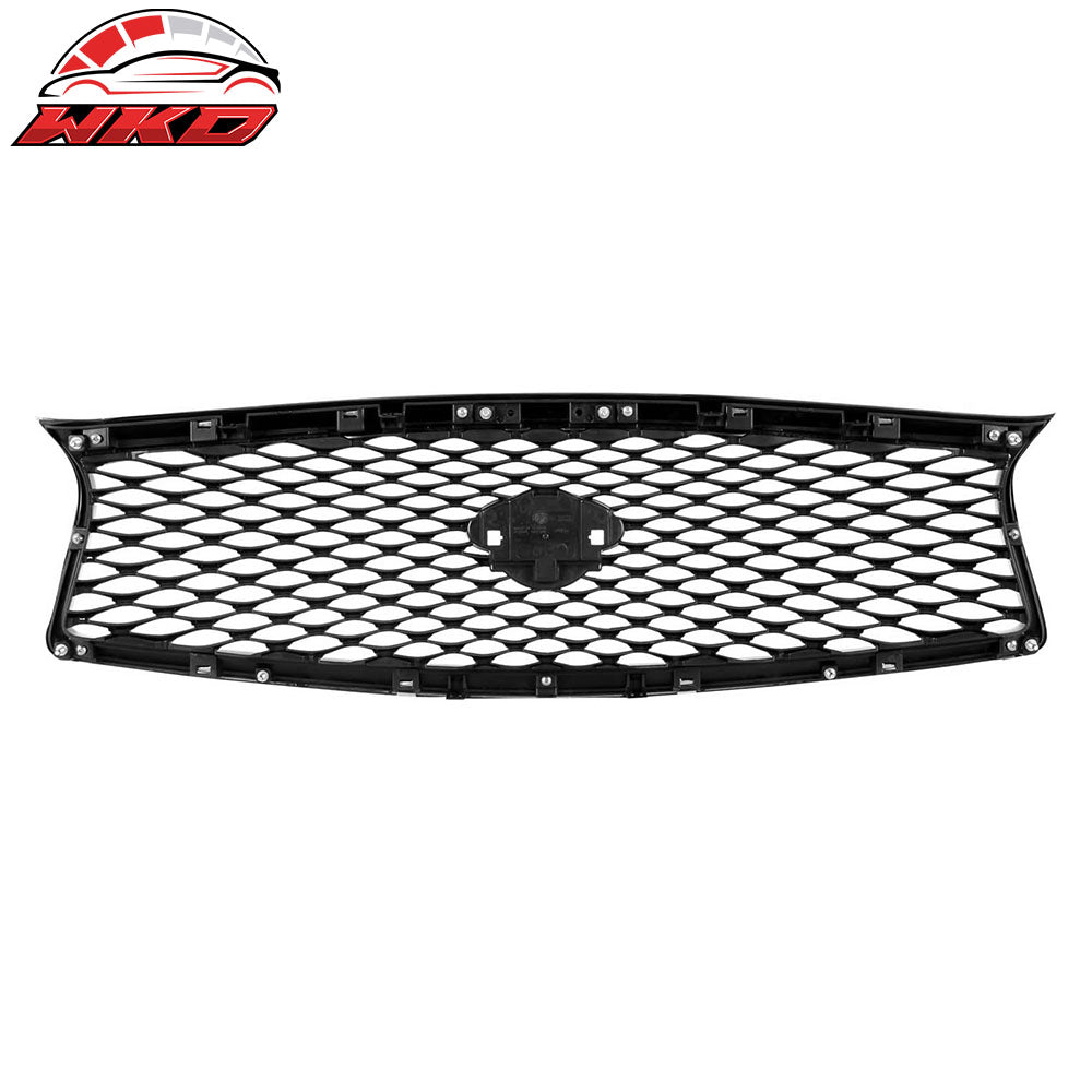 Fits 14-17 Infiniti Q50 OE Style Front Mesh Upper Grille Hood Grill Cover ABS