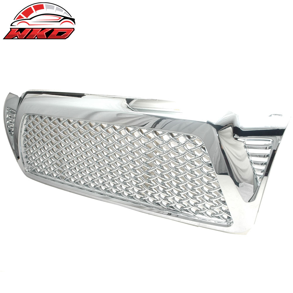 Fits 05-11 Tacoma Chrome Replacement Front Hood Bumper Mesh Grill Grille ABS