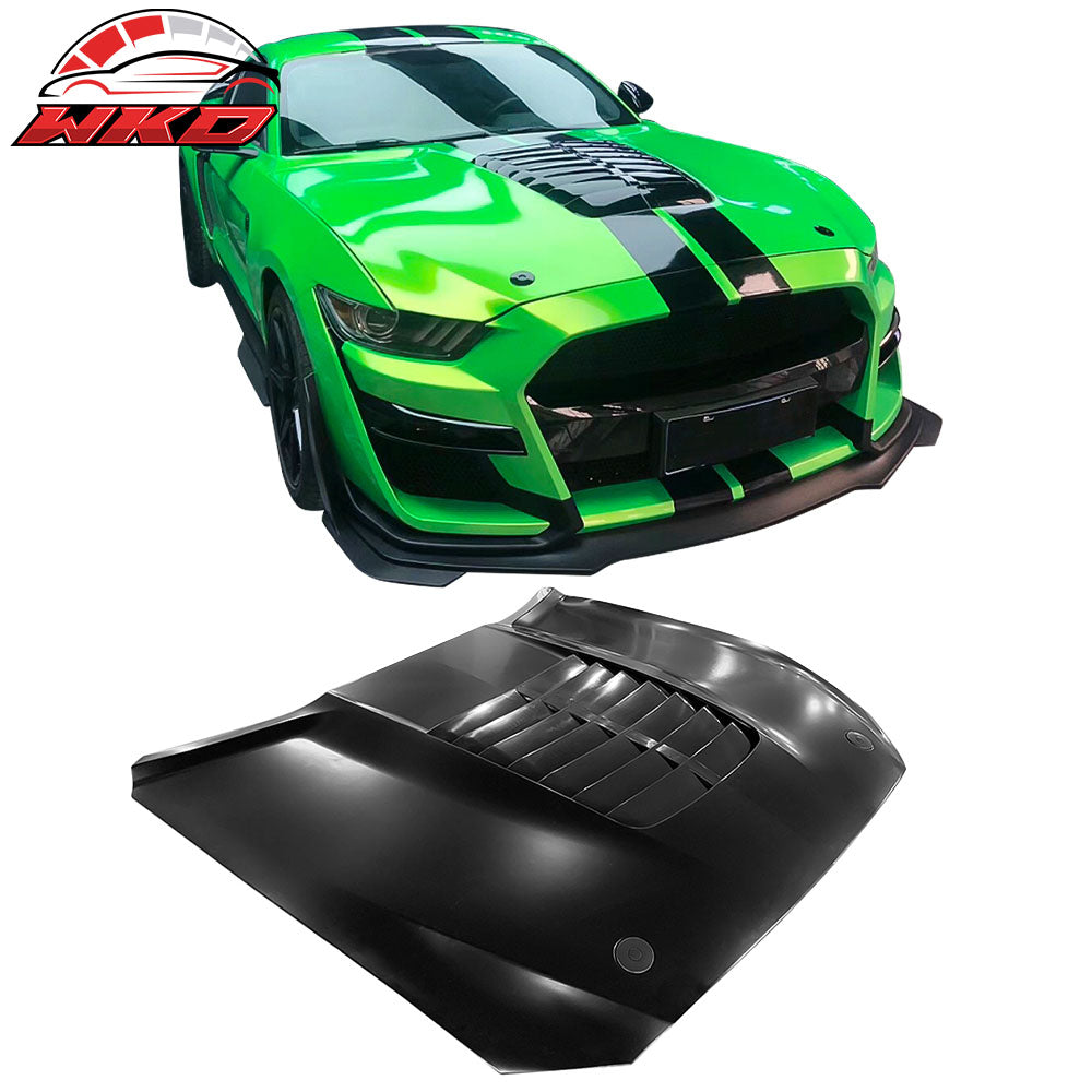 Fits 15-17 Ford Mustang GT500 Style Aluminum Front Hood Cover Air Vent Unpainted