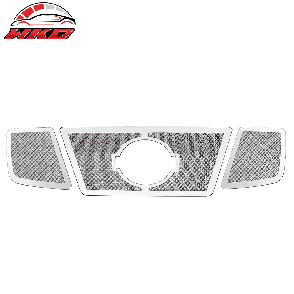 08-12 Nissan Armada Mesh Style Chrome Front Insert Grille Stainless Steel | Wholesale